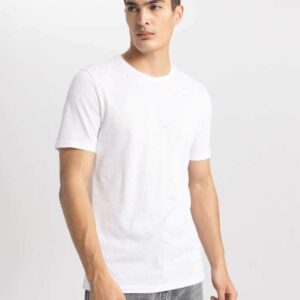 Slim Fit Bisiklet Yaka Kısa Kollu Basic Tişört